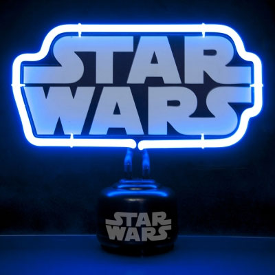 Star wars logo mood light blue neon gift